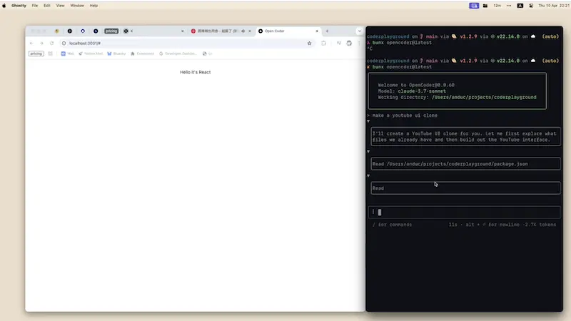 OpenCoder：免费开源的Claude Code替代品-AI编程助手